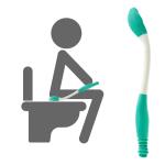 Butt Wiper Tool, 15.7" Comfort Wipe Toilet Aid for Wiping Bottom, Bottom Buddy Wiping Aid for Disabled, Elderly, Overweight, Pregnant People, Easy to Use Bottom Buddy Wiping Assist Tool