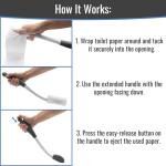 DMI CleanReach Pro with Sanitary Holder - Easy Release Toilet Aids for Wiping Bottom, Butt Wiper Tool for Women and Men, Long Handle Toilet Aids for Seniors and Handicap, Toileting Wand