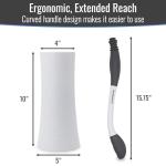 DMI CleanReach Pro with Sanitary Holder - Easy Release Toilet Aids for Wiping Bottom, Butt Wiper Tool for Women and Men, Long Handle Toilet Aids for Seniors and Handicap, Toileting Wand