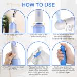 Portable Bidet Toilet Aids Wiper Tool Set for Travel | 350ML Bottle | 450mAh Battery | IPX7 Waterproof |Compact & High-Powered with 2 Pressure Modes for Wiping and Personal Hygiene (Blue, Ultra)