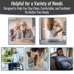 DMI CleanReach Pro with Sanitary Holder - Easy Release Toilet Aids for Wiping Bottom, Butt Wiper Tool for Women and Men, Long Handle Toilet Aids for Seniors and Handicap, Toileting Wand