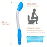 Foldable Long Reach Comfort Wiper - Bottom Wiping Aid - Butt Wiper Self Wipe Assist Toilet Aids Wand - Daily Living Bathroom Aid for Limited Mobility