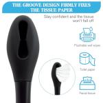 Toilet Aids for Wiping Premium Butt Wiper Tool for Women and Men with Long, Reach&Hygienic Release, Ideal Toilet Aids for Wiping in Bathroom, Elderly, Pregnant, Limited Mobility Users (Black)