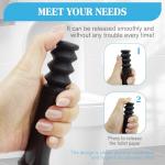 Toilet Aids for Wiping Premium Butt Wiper Tool for Women and Men with Long, Reach&Hygienic Release, Ideal Toilet Aids for Wiping in Bathroom, Elderly, Pregnant, Limited Mobility Users (Black)