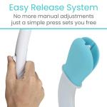 Vive Wiping Wand Toilet Aid - Bum Wipe Assist Tool for Toileting - 15" Long Reach Comfort Wiper for Obese, Bathroom Extender - Handicap Assistance for Bottom (Wiping Aid)