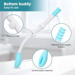 Portable Toilet Aids for Wiping - 15.7” Press to Fold Long Reach Comfort Bottom Buddy Wiping Aid - Travel Butt Wiper After Surgery for Disabled,Elderly,Pregnant