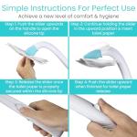 Vive Wiping Wand Toilet Aid - Bum Wipe Assist Tool for Toileting - 15" Long Reach Comfort Wiper for Obese, Bathroom Extender - Handicap Assistance for Bottom (Wiping Aid)