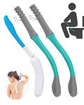 Extended Reach Butt Wiper Set - Includes 2 Toilet Aids for Wiping Tool and Butt Cleaner Bath Brush Long Handle - Bottom Buddy Wiping Aid for Disabled,Elderly,Pregnant（3 Pack）