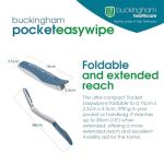 Buckingham Pocket Easywipe Bottom Wiper, Disability Aids for The Home, Toilet Aids for Wiping for Disabled and Elderly, Bottom Wipers for Disabled, Personal Hygiene Aid Foldable Travel Accessory