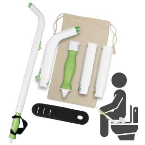 Multipurpose Toilet Aid - 25.5" Personal Hygiene Wand for Limited Mobility - Bathroom Aid for Independent Wiping - Assists with Holding Toilet Paper or Wipes - Ideal for Seniors & Post Surgery Use