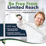 Multipurpose Toilet Aid - 25.5" Personal Hygiene Wand for Limited Mobility - Bathroom Aid for Independent Wiping - Assists with Holding Toilet Paper or Wipes - Ideal for Seniors & Post Surgery Use