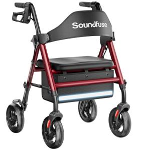Soundfuse Adjustable Rollator Walker for Seniors