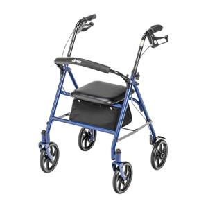 Drive Medical 4 Wheel Rollator Walker with Seat