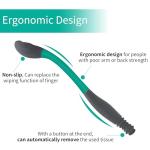 Butt Wiper Tool, 15.7" Long Reach Bottom Buddy Wiping Aid, Toilet Aid for Disabled, Overweight, Limited Mobility, and Those Recovering from Back Surgery, Enables Independence and Dignity.