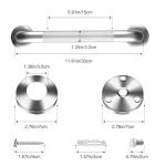 IJDD 12 Inch Shower Grab Bar, Anti Slip Grab Bar for Bathtubs Showers Toilet, Safety Stainless Steel Shower Handles Hand Rail for Senior, Elderly, Handicap, Pregnant, Children