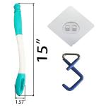 HENGXIA Wipe Assist, 15" Long Reach Comfort Wipe Holder, Ideal Self Wipe Assist Bottom Wiping Aid for Limited Mobilities, Extend Your Reach, Grips Toilet Paper or Pre-Moistened Wipes