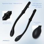 ANNND Bottom Buddy Wiping Aid – Upgraded Toilet Tissue Aids Wand for Wiping Bottom, 15.6" Long for Elderly, Overweight, Pregnant, and Limited Mobility, Black