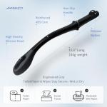 ANNND Bottom Buddy Wiping Aid – Upgraded Toilet Tissue Aids Wand for Wiping Bottom, 15.6" Long for Elderly, Overweight, Pregnant, and Limited Mobility, Black