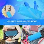 Jhua Foldable Butt Wiper Tool for Women Men Toilet Aids for Wiping 15.7" Long Comfort Bottom Buddy Wiping Aid, Self Wipe Assist Toilet Aids Wand for Disabled, Elderly, Overweight, Pregnant People