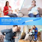 Jhua Foldable Butt Wiper Tool for Women Men Toilet Aids for Wiping 15.7" Long Comfort Bottom Buddy Wiping Aid, Self Wipe Assist Toilet Aids Wand for Disabled, Elderly, Overweight, Pregnant People