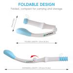 Wefaner Foldable Toilet Aid, 15.6“ Long Comfort Wipe Wand Bottom Buddy Toilet Self Tissue Aids for Toileting, Self Help Wipe Butt for Overweight Limited Mobility,Elderly, Pregnancy