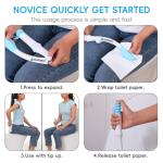 Wefaner Foldable Toilet Aid, 15.6“ Long Comfort Wipe Wand Bottom Buddy Toilet Self Tissue Aids for Toileting, Self Help Wipe Butt for Overweight Limited Mobility,Elderly, Pregnancy