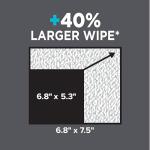 Amazon Basics Extra Large Flushable Wipes, 360 wipes (6 packs of 60), Adult Wet Wipes and Resealable closure