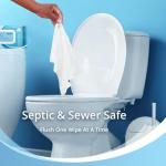 WhyWorry Flushable Wipes for Adults, Extra Large 8"x10" Butt Wipes for Toilet & Personal Cleansing, Chamomile and Vitamin E, 100% Plant-Based, Septic & Sewer Safe, Sea Incense, 144 Count (3 Packs)