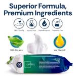 OPTEEL Adult Wipes For Elderly - 8"x13" Extra Large & Soft Wet Wipes for Adults Bathing - Incontinence Disposable Washcloths, Vitamin E & Aloe Infused for Men & Women 720ct (12 Packs of 60)