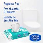 Nice 'N CLEAN Extra Large Flushable Wipes | 40% Larger Wipes | 6.8" x 7.5" Unscented XL Adult Wet Wipes | Septic and Sewer Safe | Fragrance Free, Hypoallergenic, Plant Based | 180 Butt Wipes