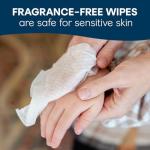 Cottonelle Fragrance Free Flushable Wet Wipes, Adult Wet Wipes, 8 Flip-Top Packs, 42 Wipes Per Pack