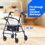 Medline Rollator Walker with Seat and Wheels