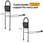 Medical king Bed Rails for Elderly Adults Safety Bed Assist Rails for Seniors with Adjustable Heights ASTM Approved Easy to get in or Out of Bed with Floor Support