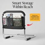 Medical king Bed Assist Rail Without Legs Bed Assist Rails for Seniors ASTM Approved Bed Assist bar with Storage Pocket Easy to get in or Out of Bed Safely with Floor Support