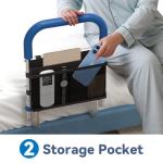 Loyoda Bed Rails for Elderly Adults Safety, Height Adjustable Bed Assist Rail for Seniors with Storage Organizer and Non-Slip Handle, Bedside Fall Prevent Grab Bar