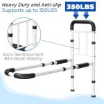 BigDolphin Bed Rails for Elderly Adults Safety 2026 Upgrade - ASTM Certified, 350 LBS Capacity, Tool-Free Assembly, Non-Slip Ergonomic Handle with Storage Pocket, Safe Bed Rails for Seniors