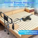 Bed Rails for Elderly Adults Safety with Extending Non-Slip Handle, ASTM Approved Adjustable Bed Assist Rail for Seniors, 400lb Weight Capacity, Storage Pocket & Fixing Strap,Fits Twin/Full/Queen/King