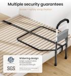 Bed Rails for Elderly Adults Safety, Adjustable Bed Assist Rail for Seniors with Storage Pouch, Widened Support Surface and Secure Legs, Holds 350 Lbs - Fits Twin, Full, Queen, King Bedsds, Black