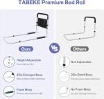 TABEKE Bed Rails for Elderly Adults Safety, Adjustable Senior Bed Assist Rail with Non-Slip Handle and Double Side Storage Pocket Fits King, Queen, Full, Twin Bed