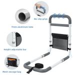 YrHeiper Bed Rails for Elderly Adults - 350LBS Heavy Duty Bed Assist Rail with Non-Slip Bedside Handle, Fall Prevention Safety Cane with Storage Pocket for Seniors, Fits King/Queen/Full/Twin Beds