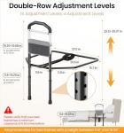 Bed Rails for Elderly Adults Safety, Adjustable Bed Assist Rail for Seniors with Storage Pouch, Widened Support Surface and Secure Legs, Holds 350 Lbs - Fits Twin, Full, Queen, King Bedsds, Black