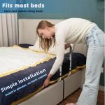 YrHeiper Bed Rails for Elderly Adults - 350LBS Heavy Duty Bed Assist Rail with Non-Slip Bedside Handle, Fall Prevention Safety Cane with Storage Pocket for Seniors, Fits King/Queen/Full/Twin Beds