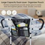 goodleben Double Bed Rail for Elderly Adults Safety, Adjustable Bed Assist Rail, Dual Side Bed Rail for Seniors Safety, Under Mattress Bed Guard Rail for Fall Prevention, Fits Twin/Full/Queen Beds