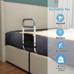 YrHeiper Bed Rails for Elderly Adults - 350LBS Heavy Duty Bed Assist Rail with Non-Slip Bedside Handle, Fall Prevention Safety Cane with Storage Pocket for Seniors, Fits King/Queen/Full/Twin Beds