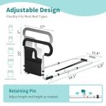 SEESMILE Bed Rails for Elderly Adults Safety, Adjustable Bed Assist Rail for Seniors, Bed Safety Rail with 2 Storage Bag and Fixing Strap, Fit King, Queen, Full, Twin, Supports 300 lbs