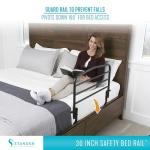 Stander 30 inch Safety Bed Rail, Folding Guardrail for Adults, Seniors, and Elderly, Bedside Stand Assist Bar, Fits King, Queen, Full, and Twin Beds, ASTM Safety Approved Bedrail