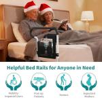SEESMILE Bed Rails for Elderly Adults Safety, Adjustable Bed Assist Rail for Seniors, Bed Safety Rail with 2 Storage Bag and Fixing Strap, Fit King, Queen, Full, Twin, Supports 300 lbs
