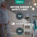 Lunderg Bed Assist Rail for Seniors with Motion-Activated Light & Storage Pocket - Easy to Install Bed Rails for Elderly Adults Safety & Post-Surgery - Helps Reduce Falls & Support Independence