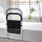 YJGH Bed Rails for Elderly Adults Safety, Bed Assist Rails for Seniors, Adjustable (19.3"-23") with 0.47 in Thick Steel Tube, Fits King, Queen, Full, Twin Bed