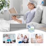 Agrish Bed Rails for Elderly Adults Safety, Bed Rails for Seniors with Storage Pouch & Support Legs, Adjustable Bed Assist Rail for Surgery Patients - Medical Bed Rail